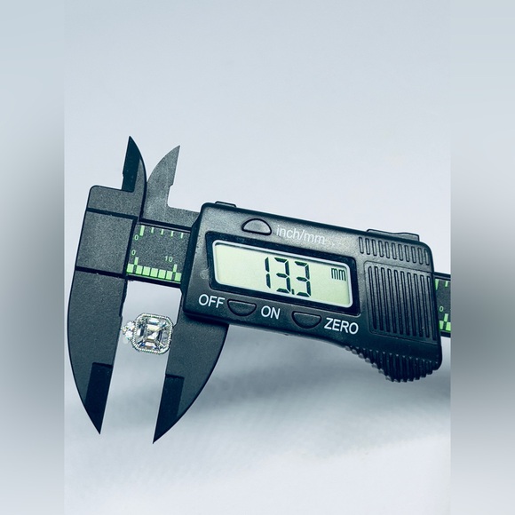 Judith Ripka 925 Sterling Silver Asscher Cut CZ Lever Back Pierced Earrings - Picture 14 of 15